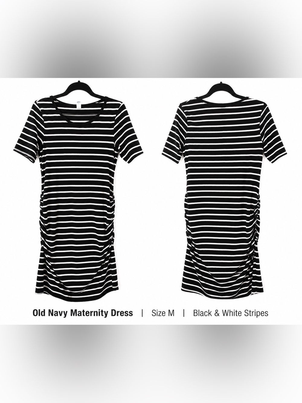 Black & White Striped Maternity Dress